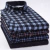 High-Quality Casual Plaid Shirt Button-Up with Long Sleeves