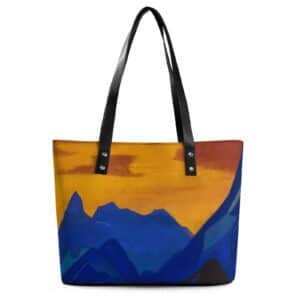 Evening Mountain Design PU Leather Nicholas Roerich Tote Bag