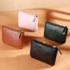 Litchi Pattern PU Leather Luxury Brand Designer Mini Wallet
