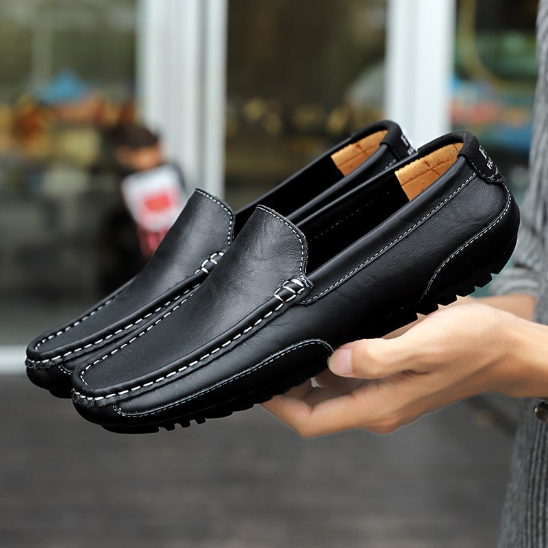 Luxury Leather Slip-On Loafers for Formal and Casual Wear