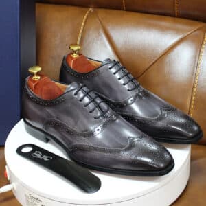 New Handcrafted Genuine Leather Wingtip Oxford Shoes