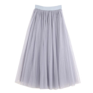 New Elegant Vintage Tulle Skirt with High Elastic Waist