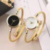 Stainless Steel Small Gold Bangle Bracelet Automatic Watch