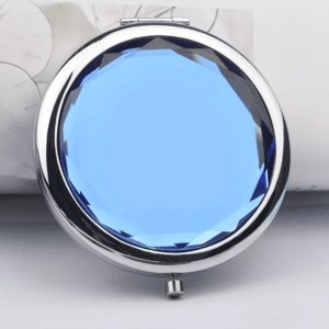 1 Piece Crystal Metal Cosmetic Pocket Mirror Beauty Tool