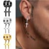 2pc-stainless-steel-men-cross-stars-punk-dangle-earrings-gothic-woman-cross-ear-hoop-earrings-huggies-2