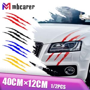 Auto-car-sticker-reflective-monster-claw-scratch-stripe-marks-headlight-decal-car-stickers-40cmx12cm-car-accessories