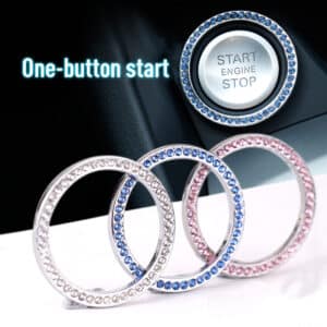 Car-suv-one-button-start-decorative-ring-diamond-encrusted-car-start-ring-auto-switch-decoration-accessories
