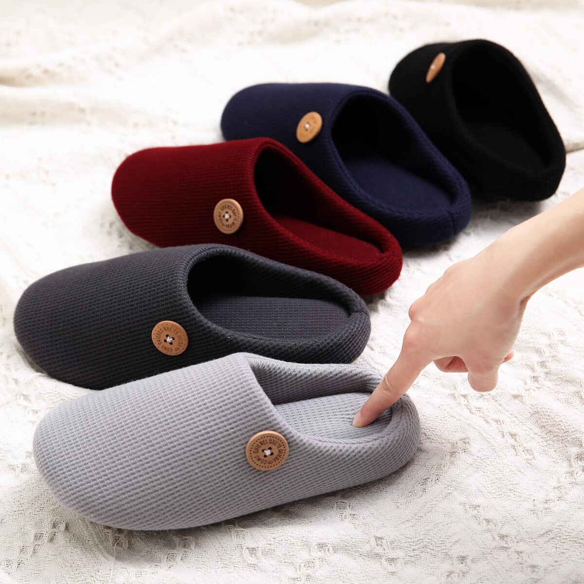 Winter Cotton Soft, Non-slip, Fluffy Design Flat Slippers
