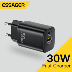 Essager-30w-charger-support-type-c-pd-qc3-0-fast-charging-usb-port-portable-phone-charger