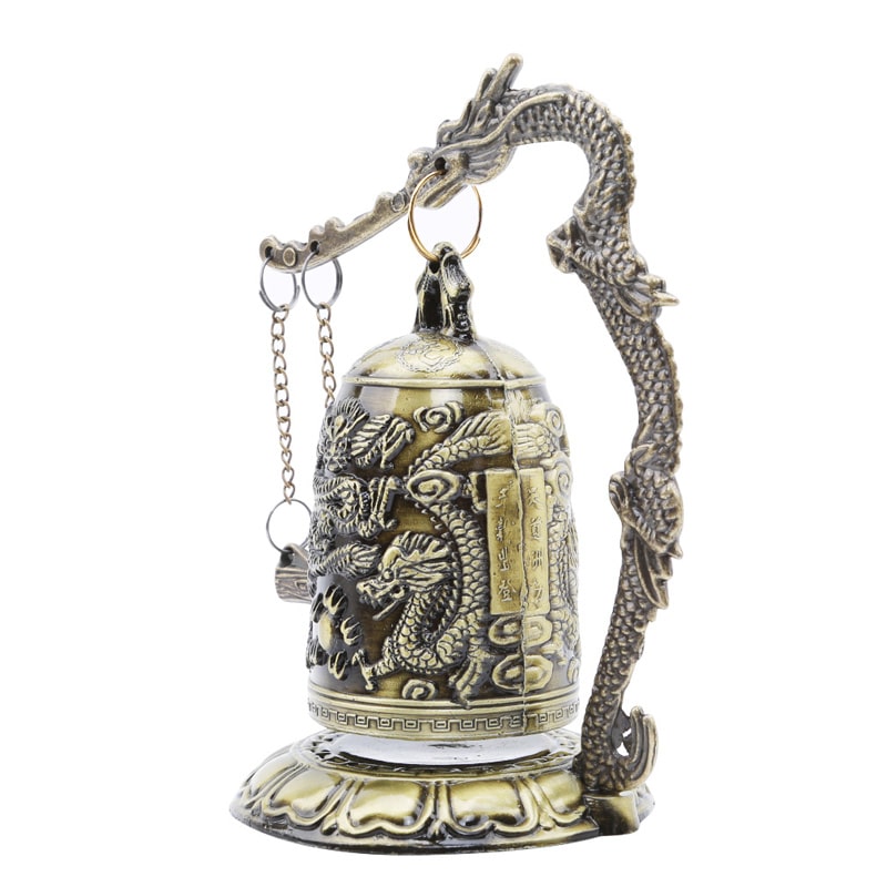Exquisite-antique-home-decoration-zinc-alloy-vintage-style-bronze-slot-dragon-carved-buddhist-bell-chinese-geomantic-3
