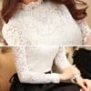 Fashion-2021-plus-size-lace-crocheted-hollow-out-top-stand-up-collar-white-blouse-woman-sweet-5