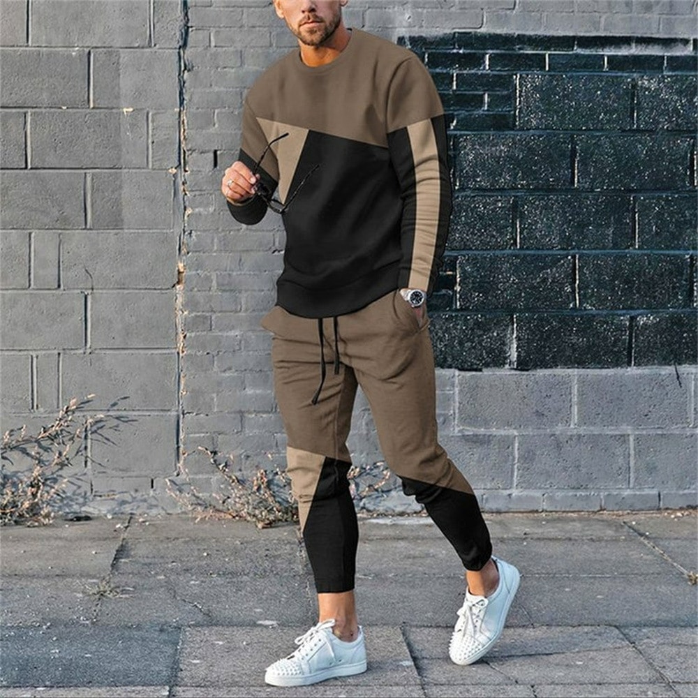 Casual, Oversized Tracksuit 2 Piece Suit for Jogging