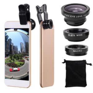 Fisheye-wide-angle-macro-acrylic-glass-lens-three-in-one-lens-mobile-phone-external-lens