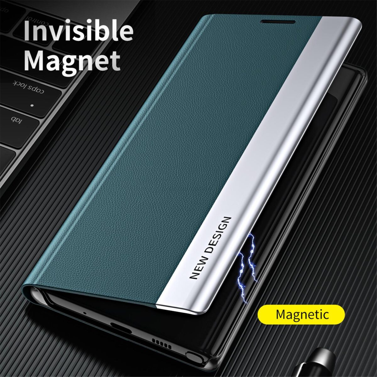 For-xiaomi-redmi-10c-case-luxury-view-leather-smart-mirror-magnetic-flip-stand-phone-case-for