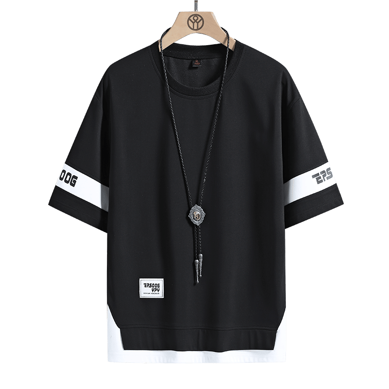 Hip-hop-loose-mens-streetwear-t-shirts-casual-classic-2023-summer-short-sleeves-black-white-tshirt