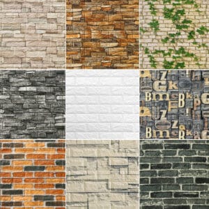 Home-decor-3d-pvc-wood-grain-wall-stickers-paper-brick-stone-wallpaper-rustic-effect-self-adhesive