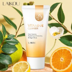 Laikou-50g-vitamin-c-facial-cleanser-whitening-moisturizing-deep-cleansing-foam-dense-amino-acid-gentle-cleanser