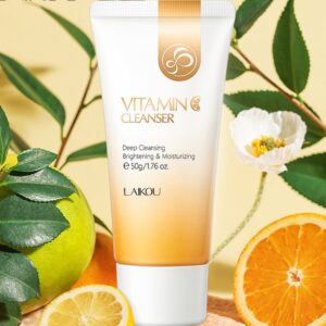 Laikou-50g-vitamin-c-facial-cleanser-whitening-moisturizing-deep-cleansing-foam-dense-amino-acid-gentle-cleanser