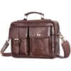 Cowhide Messenger Crossbody Bag for Business and Travel