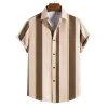 New Striped Casual Shirts Short Sleeves