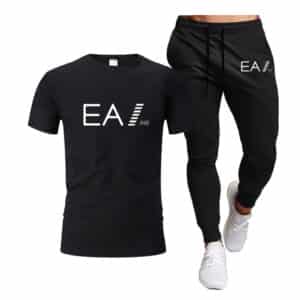 T Shirt+Trousers Two Pieces Casual Sportswear Suit