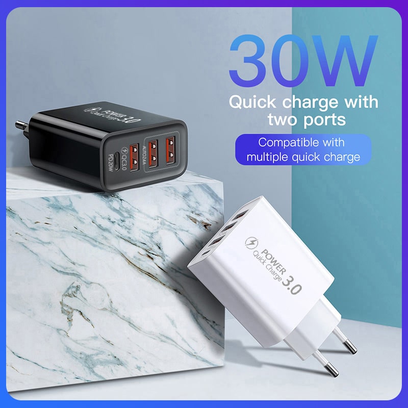 New-fast-charging-us-standard-euro-standard-charger-3usb-type-c-mobile-phone-travel-charger-universal
