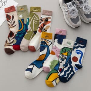 Personality-tide-socks-fashion-ins-trend-graffiti-sports-couple-socks-in-the-tube-letter-embroidery-cotton