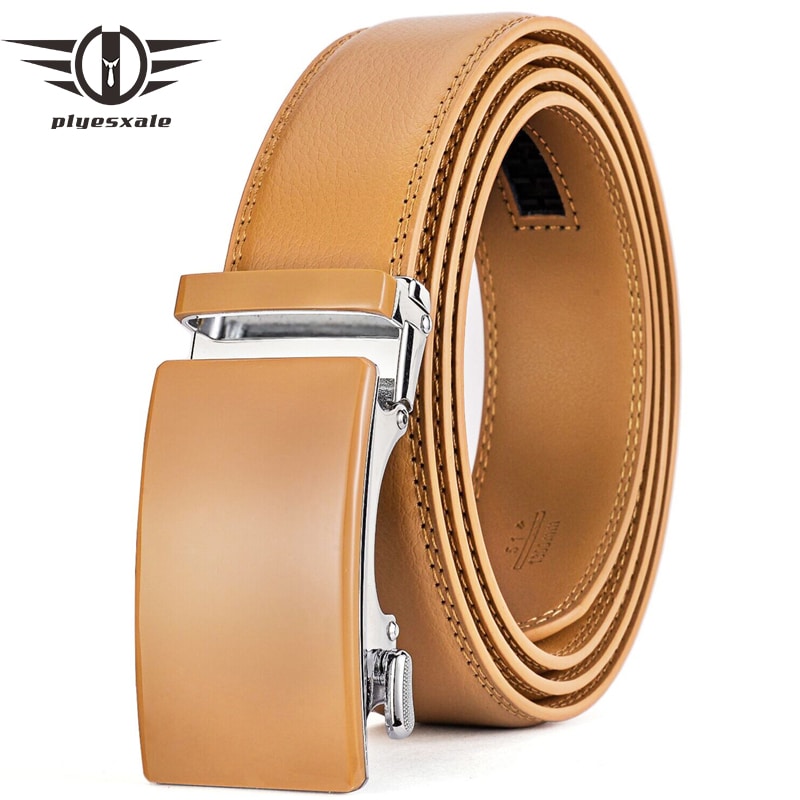 Plyesxale-genuine-leather-belt-men-high-quality-ratchet-dress-belt-with-automatic-buckle-blue-red-light