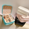 Portable Leather Jewelry Storage Box Organizer Container Box
