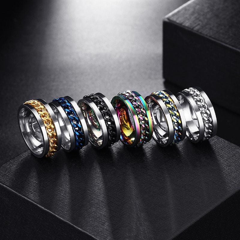 Rotate-rotating-anxiety-fidget-rings-titanium-stainless-steel-chain-spinner-finger-ring-for-men-blue-gold-1