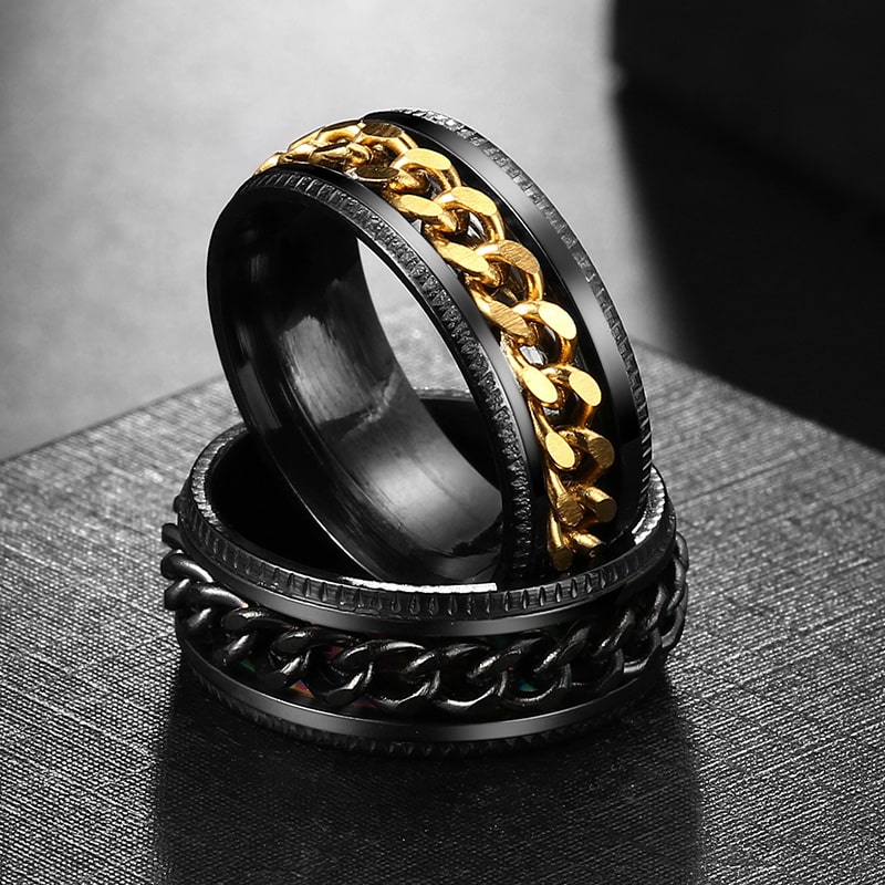 Rotate-rotating-anxiety-fidget-rings-titanium-stainless-steel-chain-spinner-finger-ring-for-men-blue-gold-2