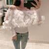 Sexy-off-shoulder-womens-tops-and-blouses-2020-mesh-sheer-puff-sleeve-tops-summer-3d-flower-2