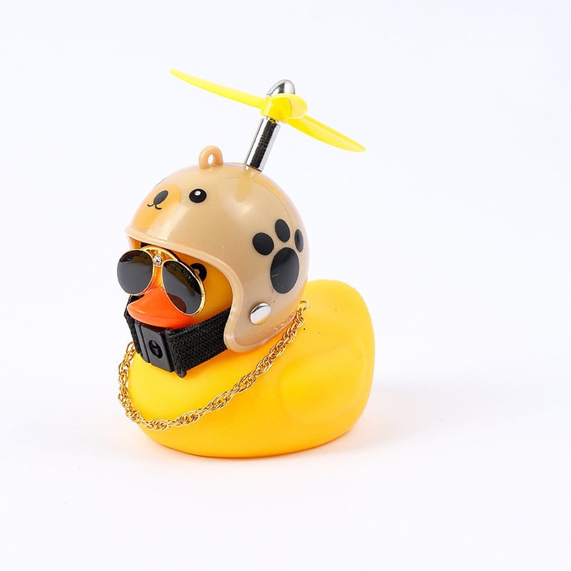Small-yellow-duck-bicycle-bell-rubber-cute-bike-accessories-cool-glasses-airscrew-helmet-decoration-for-car-5