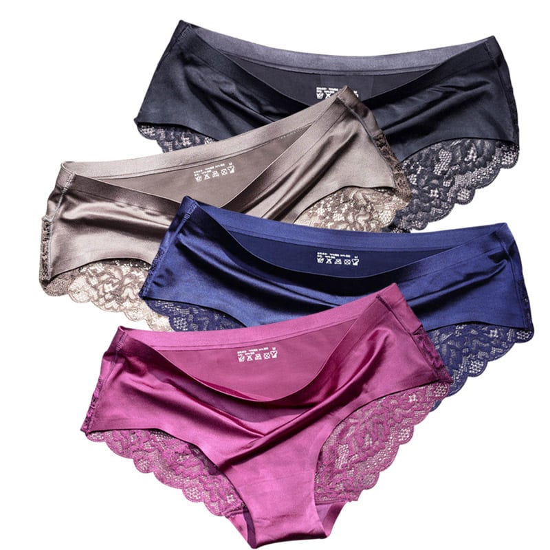 New (4pcs/Lot) Seamless Briefs in Bulk Lace Panties