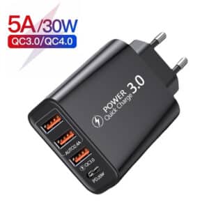 Travel-charger-3usb-type-cpd-charging-head-european-standard-black-multi-port-mobile-phone-charging-head