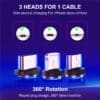 White-1in3-charge-cable-magnet-line-mobile-phone-three-in-one-charging-for-huawei-xiaomi-android-3