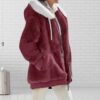 Women-winter-coat-solid-color-long-sleeves-zipper-cardigan-loose-warm-furry-plush-plus-size-lady-2