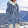 Women-winter-coat-solid-color-long-sleeves-zipper-cardigan-loose-warm-furry-plush-plus-size-lady-3