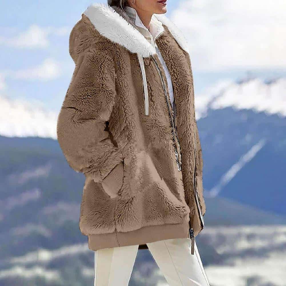 Women-winter-coat-solid-color-long-sleeves-zipper-cardigan-loose-warm-furry-plush-plus-size-lady-4
