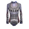 Womens-totem-print-bodysuits-long-sleeve-romper-bodysuit-stretch-leotard-tops-slim-trouser-femme-new-3