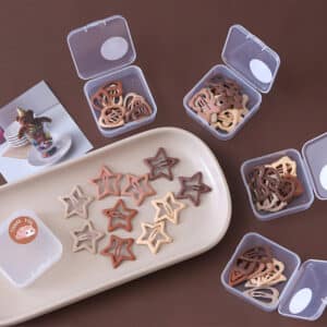 10 Pcs Star, Oval, Triangle, and Square Snap Hair Clips