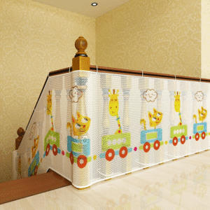 Protective Railing Net and Fence Gate for Child Safety
