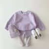 Korean Cotton Knitting Clothing Set Teenage Infant Tracksuit