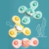 Montessori Baby Bath Toys Suction Cup Spinner Toy